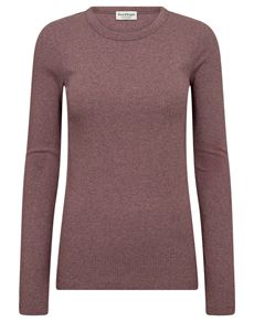 BRUUN & STENGADE T-SHIRT, BS MARGRETHE LANGÆRMET T-SHIRT, PLUM